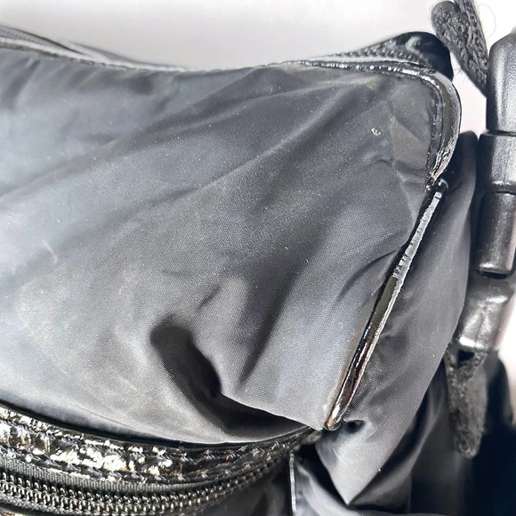 Cole Haan Diaper Bag Kyle Collection Black Nylon Adjustable Strap Baby Purse - Picture 5 of 12